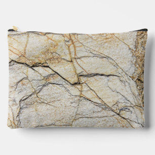 Brown and Black Textured Mable Stone Accessory Pouch