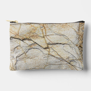 Brown and Black Textured Mable Stone Accessory Pouch
