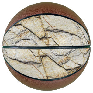 Brown and Black Textured Mable Stone Basketball