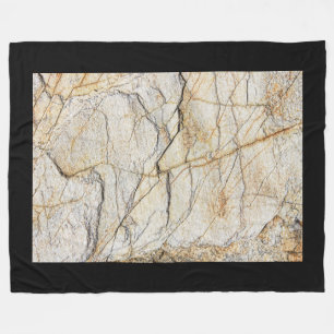 Brown and Black Textured Mable Stone  Fleece Blanket