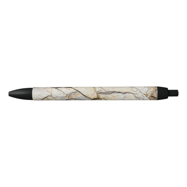 Brown and Black Textured Mable Stone  Ink Pen (Front)