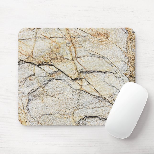 Brown and Black Textured Mable Stone  Mouse Pad (With Mouse)