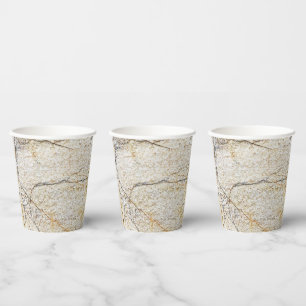 Brown and Black Textured Mable Stone  Paper Cups
