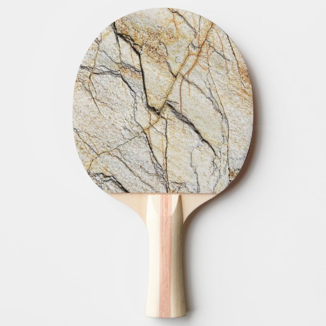 Brown and Black Textured Mable Stone  Ping Pong Paddle (Front)