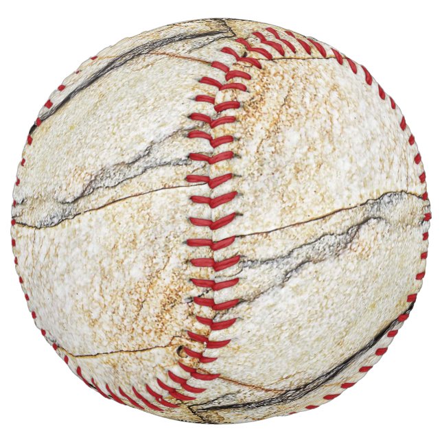 Brown and Black Textured Mable Stone  Softball (Angled)