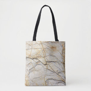 Brown and Black Textured Mable Stone Tote Bag