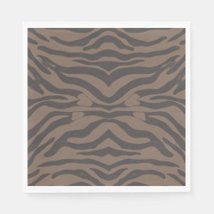 Brown and black tigar stripes napkin