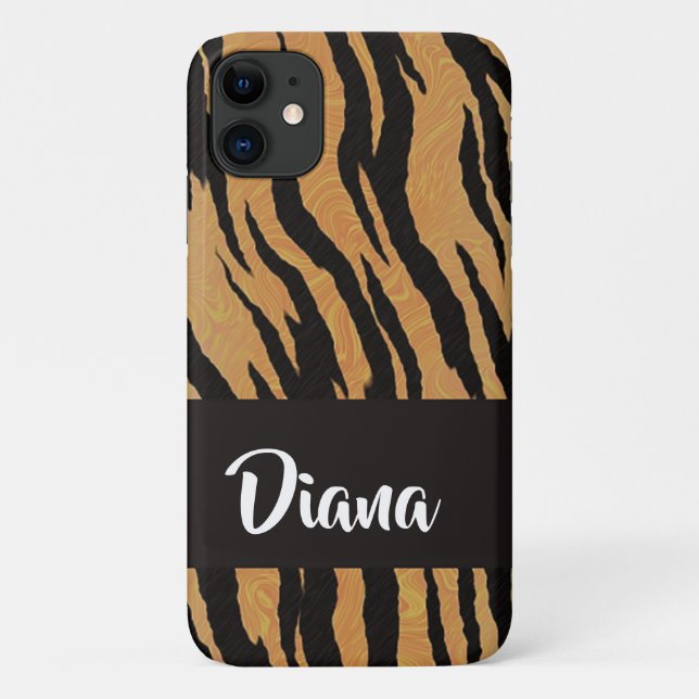 Brown and black tiger print Case-Mate iPhone case (Back)