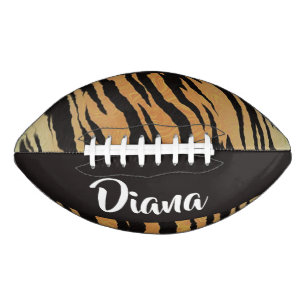 Brown and black tiger print football