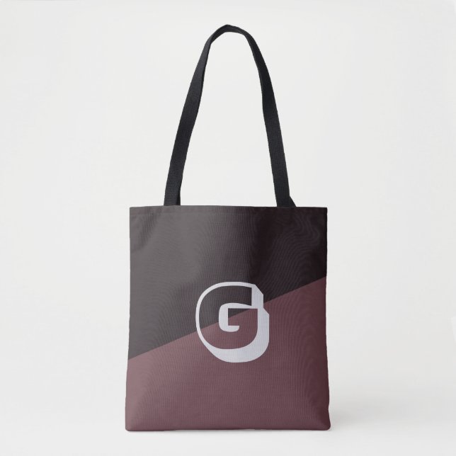 Brown and black  tote bag (Front)