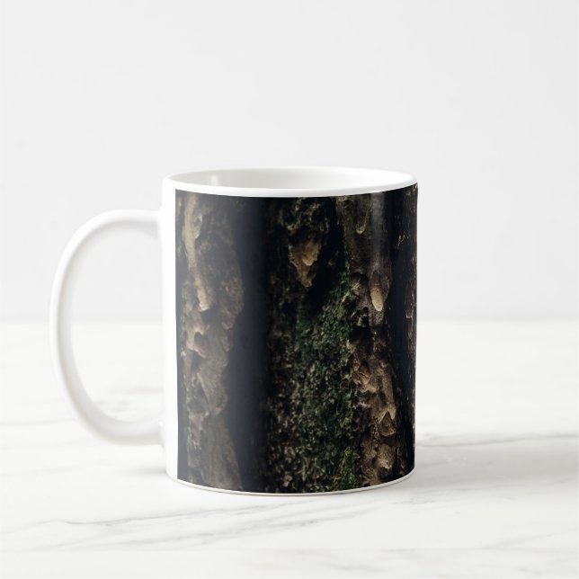 Brown and black tree trunk coffee mug (Left)