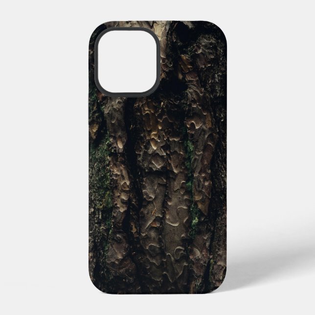 Brown and black tree trunk iPhone case (Back)