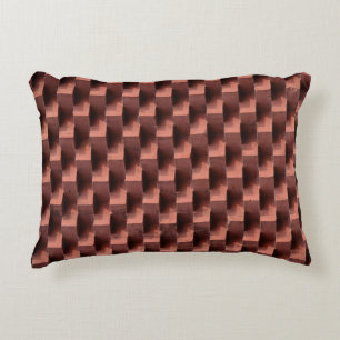 Brown and black wooden board decorative cushion