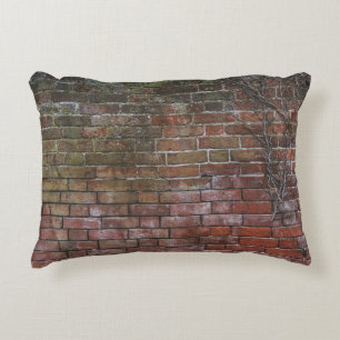 Brown and black wooden board decorative cushion