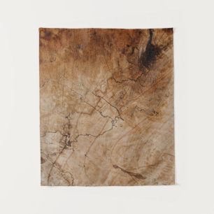 Brown and black wooden surface tapestry