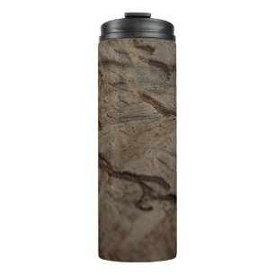 Brown and black wooden surface thermal tumbler