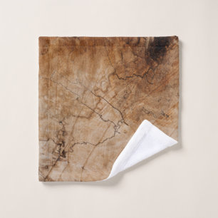 Brown and black wooden surface wash cloth