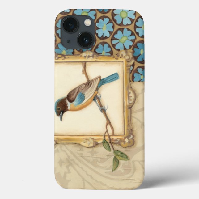 Brown and Blue Bird on a Branch Looking Up Case-Mate iPhone Case (Back)