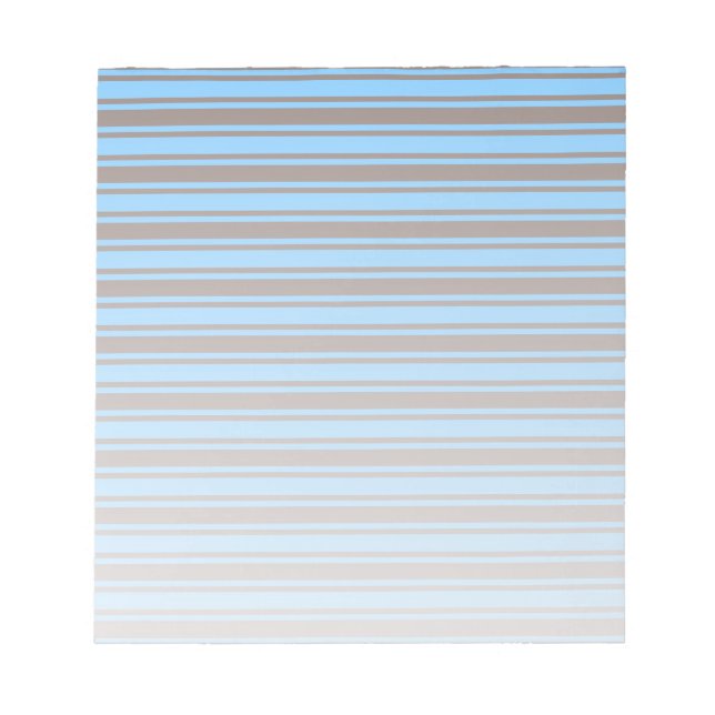 Brown and blue candy stripes notepad (Front)