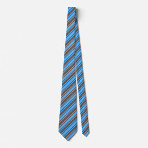 Brown and blue candy stripes tie