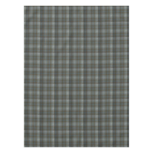 Brown and Blue Scottish Clan Plaid Tartan Tablecloth (Front)