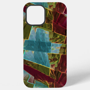 Brown and blue spotted looking carved wax iPhone 12 pro max case