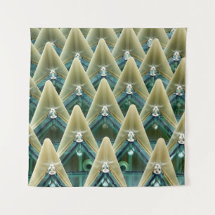 Brown and blue wallpaper tapestry