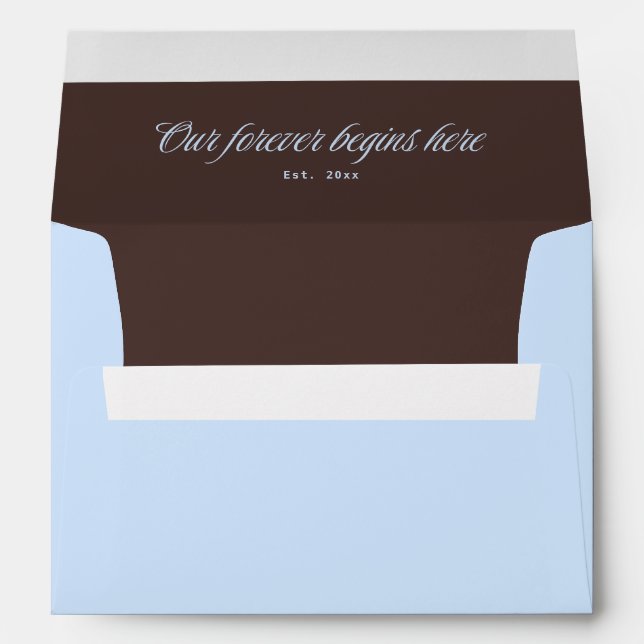 Brown and Blue Wedding Envelope (Back (Bottom))