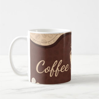 Brown and Cream Minimalist Coffee Time Mug
