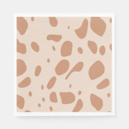 Brown and cream spotted napkin