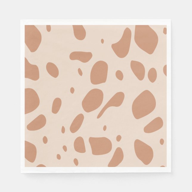 Brown and cream spotted  napkin (Front)