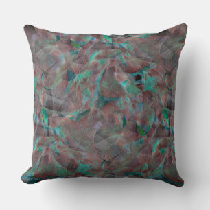 Brown and cyanish spots on unfinished wall plaster cushion