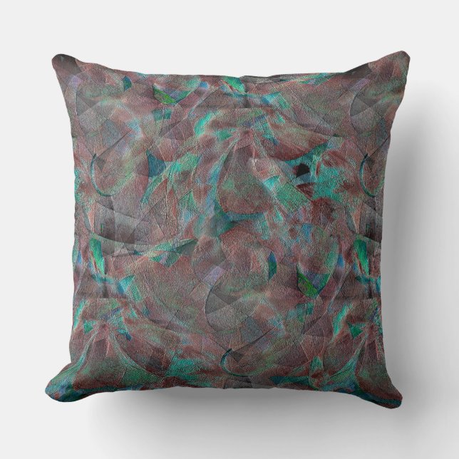 Brown and cyanish spots on unfinished wall plaster cushion (Front)