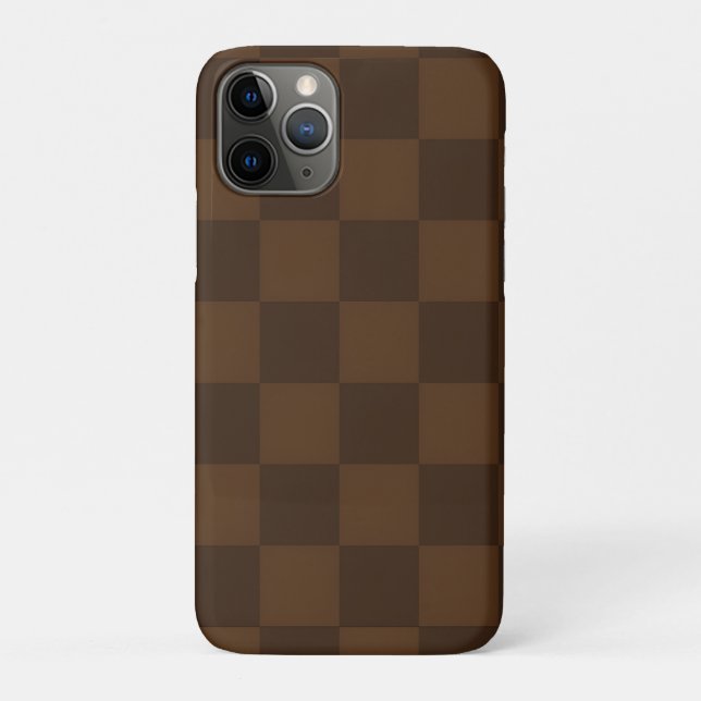 Brown and Dark Brown Check Timeless Warm Classic  Case-Mate iPhone Case (Back)