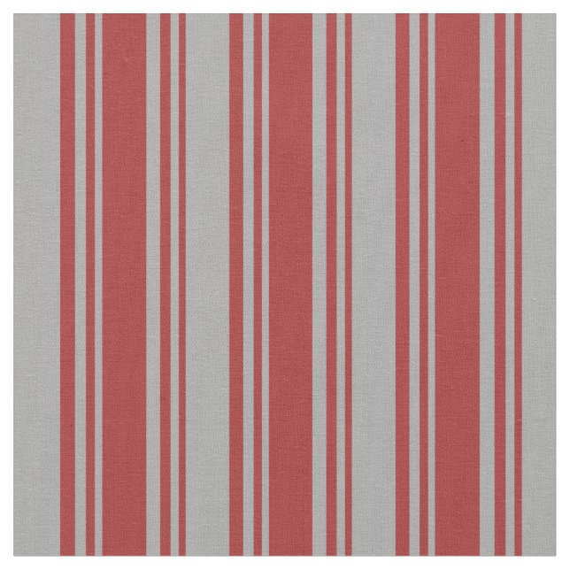 Brown and Dark Grey Coloured Stripes Pattern Fabric (Close Up)