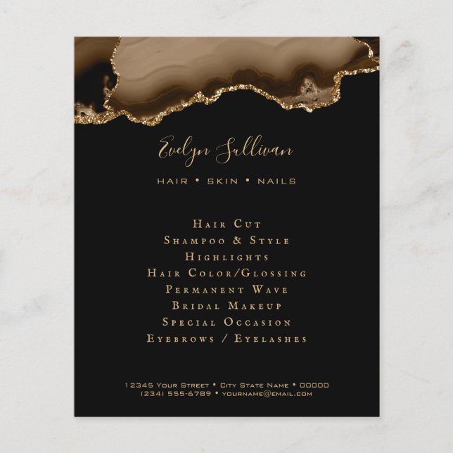 brown and gold agate flyer (Front)