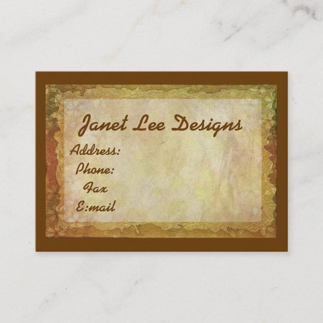 Brown And Gold Business Card (Front)