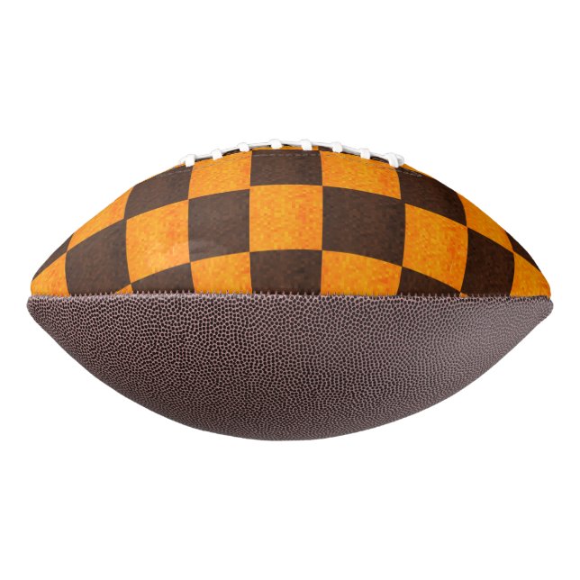 Brown And Gold Checks Pattern,   Football (Rotated 90)