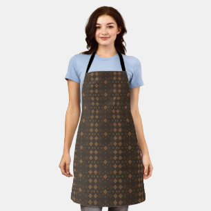 Brown and Gold Retro Vibes Apron
