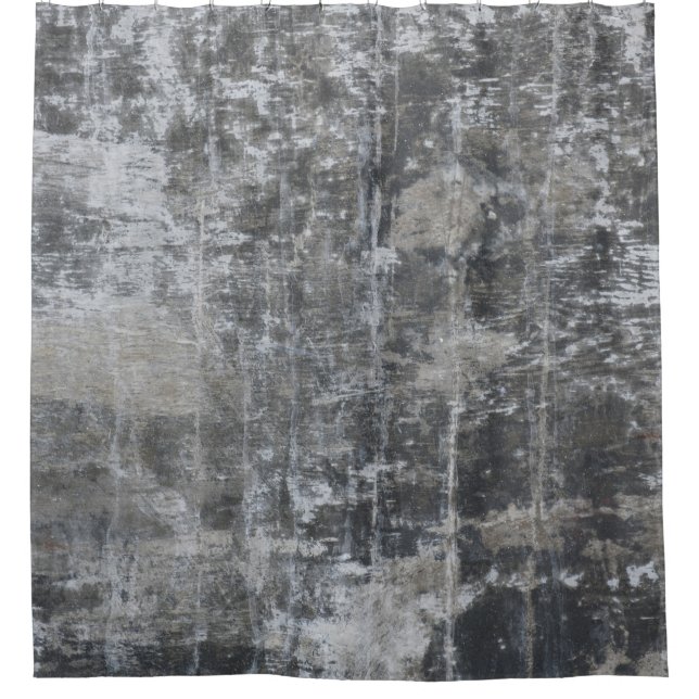 Brown and gray panel shower curtain (Front)