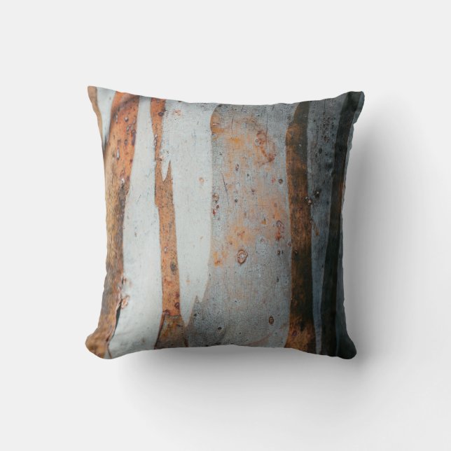 Brown and gray tree trunk cushion (Front)