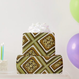 Brown and Green Architectural  Wrapping Paper