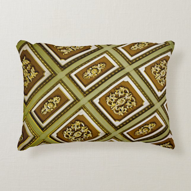 Brown and Green Architecture  Decorative Cushion (Front)