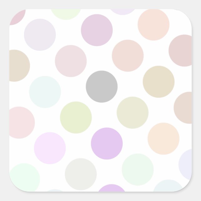 Brown And Green Colourful Dots Square Sticker (Front)