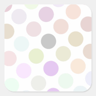 Brown And Green Colourful Dots Square Sticker