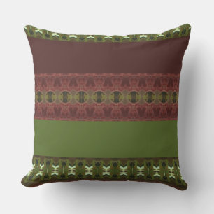 Brown And Green Designer Patio Cushion