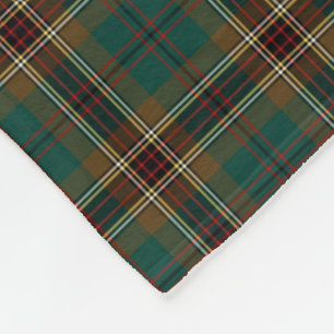 Brown and Green Plaid Murphy Tartan Fleece Blanket