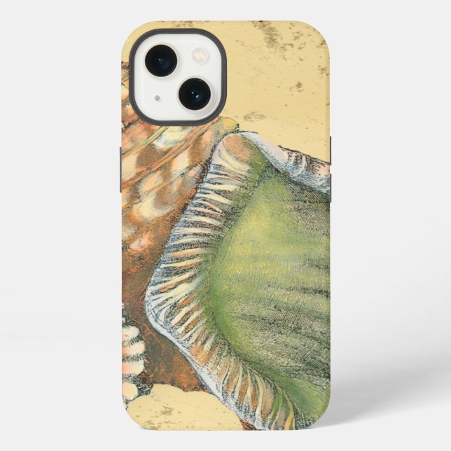 Brown and Green Seashell iPhone Case (Back)