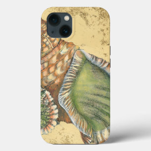 Brown and Green Seashell iPhone 13 Case