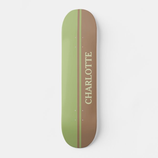 Brown and Green Skateboard (Front)